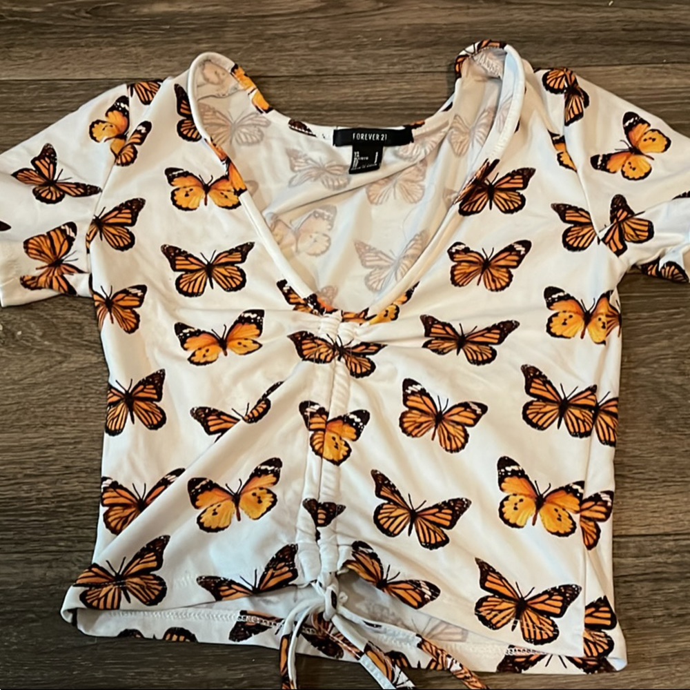 Butterfly crop top